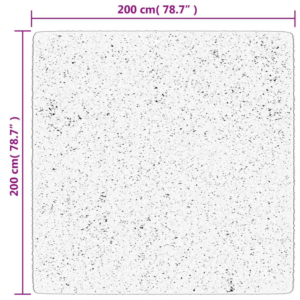 Tappeto a Pelo Corto Morbido e Lavabile Sabbia 200x200 cm 375061