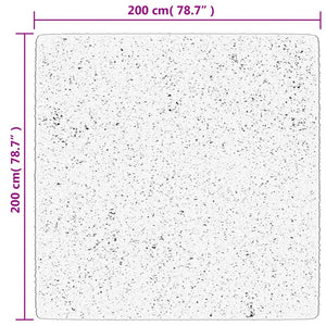 Tappeto a Pelo Corto Morbido e Lavabile Sabbia 200x200 cm 375061