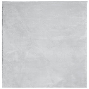 Tappeto a Pelo Corto Morbido e Lavabile Grigio 160x160 cm 375078