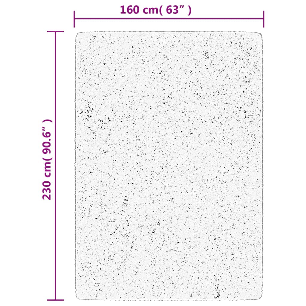 Tappeto a Pelo Corto Morbido e Lavabile Grigio 160x230 cm 375079