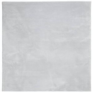 Tappeto a Pelo Corto Morbido e Lavabile Grigio 200x200 cm 375080