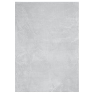 Tappeto a Pelo Corto Morbido e Lavabile Grigio 200x280 cm 375081