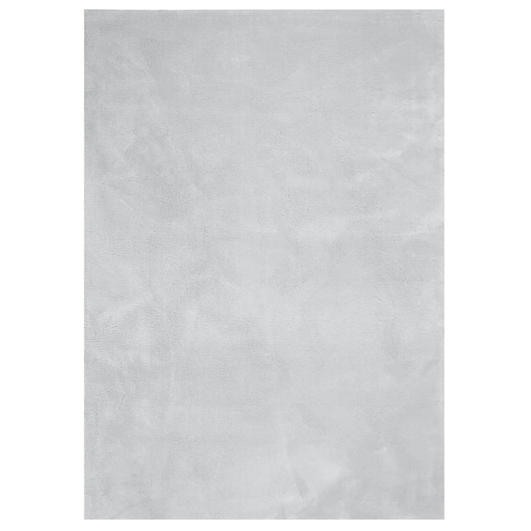 Tappeto a Pelo Corto Morbido e Lavabile Grigio 200x280 cm 375081