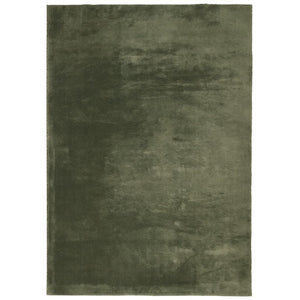 Tappeto a Pelo Corto Morbido e Lavabile Verde Bosco 160x230 cm 375098