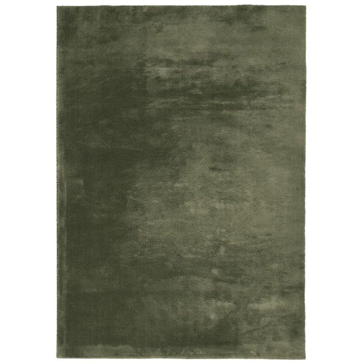 Tappeto a Pelo Corto Morbido e Lavabile Verde Bosco 200x280 cm 375100