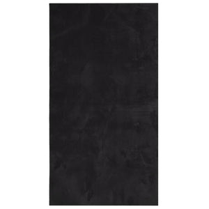 Tappeto a Pelo Corto HUARTE Morbido e Lavabile Nero 60x110 cm 375108