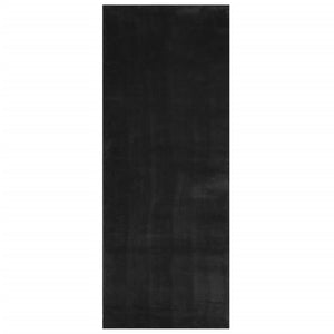 Tappeto a Pelo Corto Morbido e Lavabile Nero 80x200 cm 375110