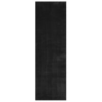 Tappeto a Pelo Corto Morbido e Lavabile Nero 80x250 cm 375111