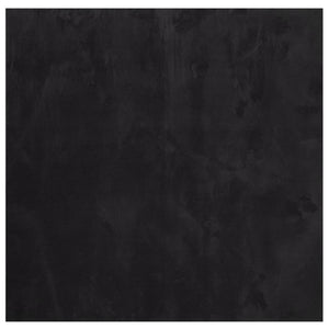 Tappeto a Pelo Corto HUARTE Morbido e Lavabile Nero 160x160cm 375116