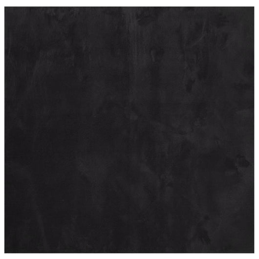 Tappeto a Pelo Corto Morbido e Lavabile Nero 160x160 cm 375116