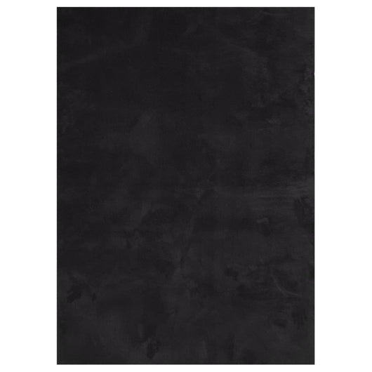 Tappeto a Pelo Corto Morbido e Lavabile Nero 200x280 cm 375119