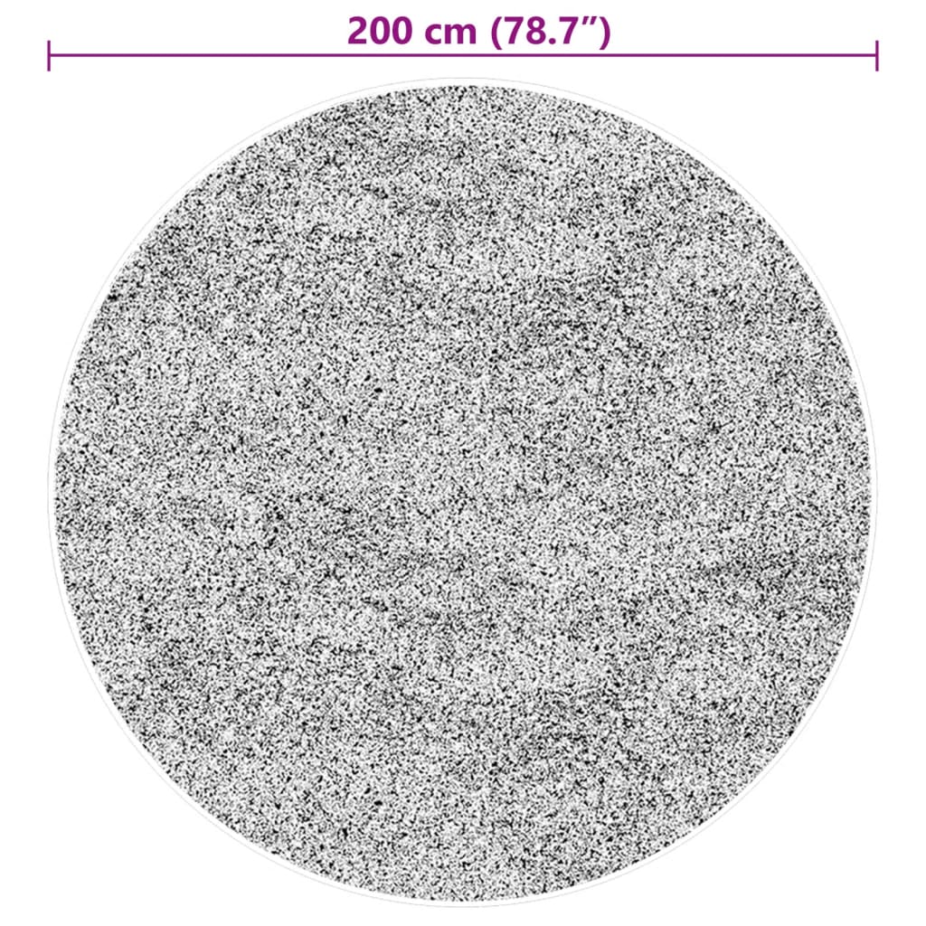 Tappeto a Pelo Corto Morbido e Lavabile Blu Ø 200 cm 375145