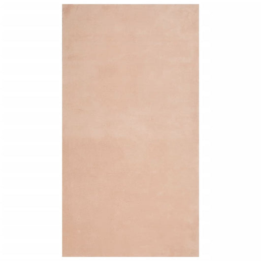 Tappeto a Pelo Corto Morbido e Lavabile Rosato 60x110 cm 375146