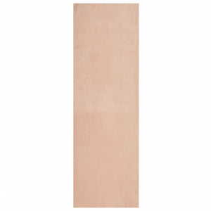 Tappeto a Pelo Corto Morbido e Lavabile Rosato 80x250 cm 375149