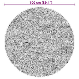 Tappeto a Pelo Corto Morbido e Lavabile Rosato Ø 100 cm 375161