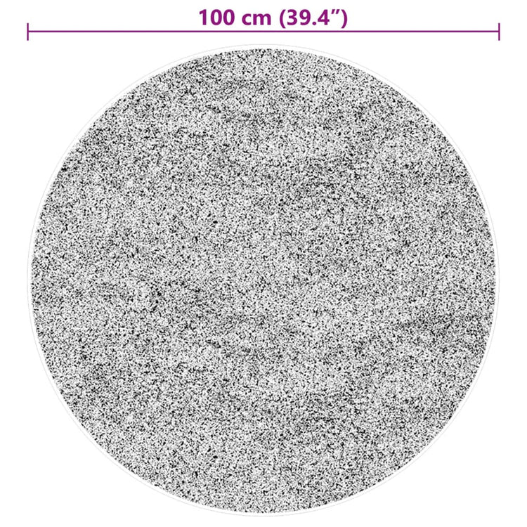 Tappeto a Pelo Corto Morbido e Lavabile Rosato Ø 100 cm 375161