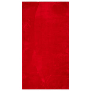 Tappeto a Pelo Corto Morbido e Lavabile Rosso 60x110 cm 375165