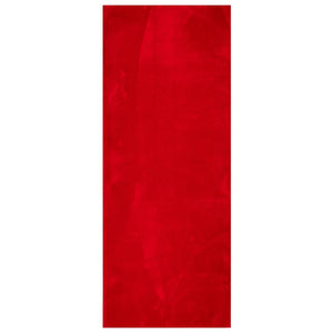 Tappeto a Pelo Corto Morbido e Lavabile Rosso 80x200 cm 375167