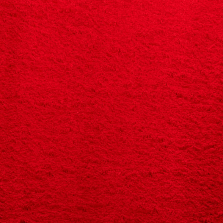 Tappeto a Pelo Corto Morbido e Lavabile Rosso 120x120 cm 375170