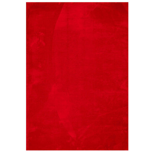 Tappeto a Pelo Corto Morbido e Lavabile Rosso 120x170 cm 375171