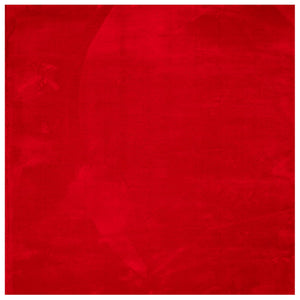 Tappeto a Pelo Corto Morbido e Lavabile Rosso 160x160 cm 375173