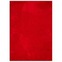 Tappeto a Pelo Corto Morbido e Lavabile Rosso 200x280 cm 375176