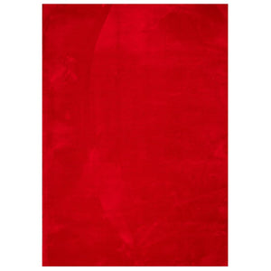 Tappeto a Pelo Corto Morbido e Lavabile Rosso 200x280 cm 375176