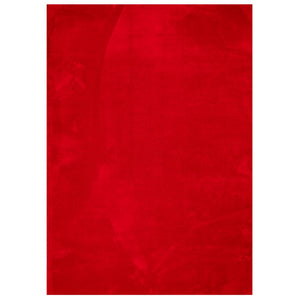 Tappeto a Pelo Corto Morbido e Lavabile Rosso 240x340 cm 375178