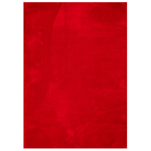 Tappeto a Pelo Corto Morbido e Lavabile Rosso 240x340 cm 375178