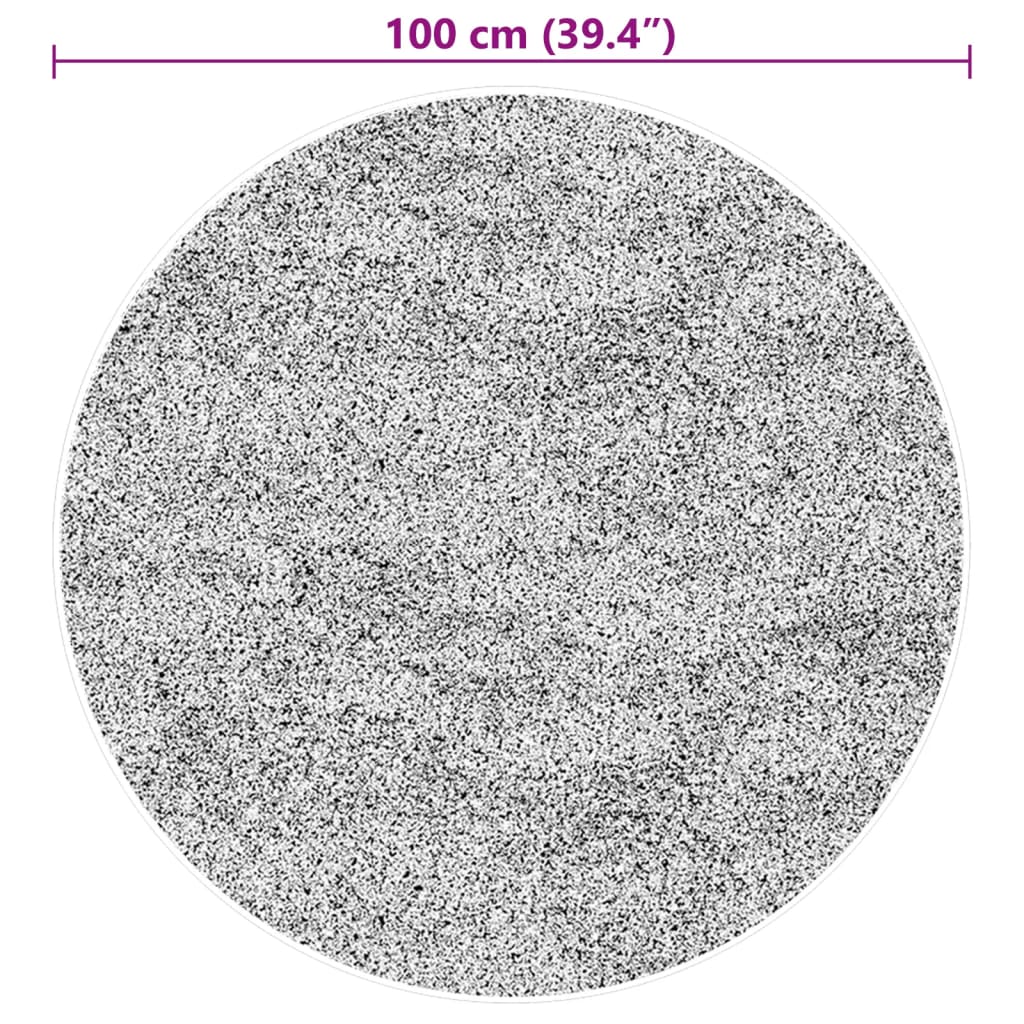 Tappeto a Pelo Corto Morbido e Lavabile Rosso Ø 100 cm 375180