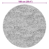 Tappeto a Pelo Corto Morbido e Lavabile Rosso Ø 100 cm 375180