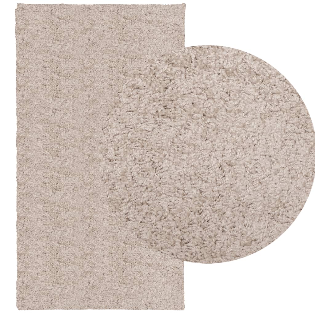 Tappeto Shaggy a Pelo Lungo Moderno Beige 60x110 cm 375206