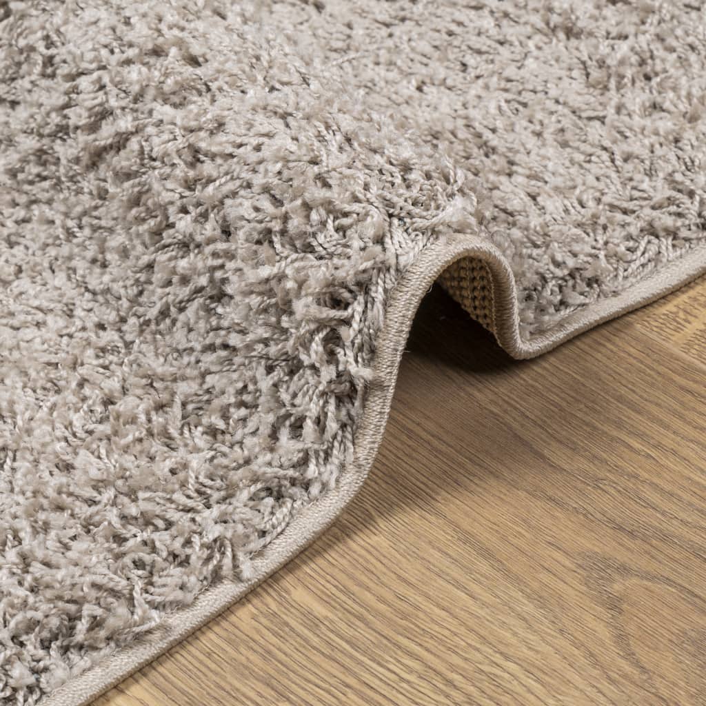 Tappeto Shaggy a Pelo Lungo Moderno Beige 60x110 cm 375206