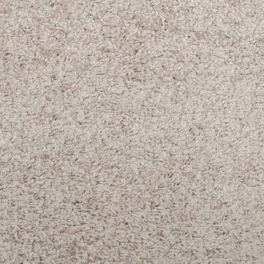 Tappeto Shaggy a Pelo Lungo Moderno Beige 60x110 cm 375206