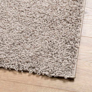 Tappeto Shaggy a Pelo Lungo Moderno Beige 80x150 cm 375207