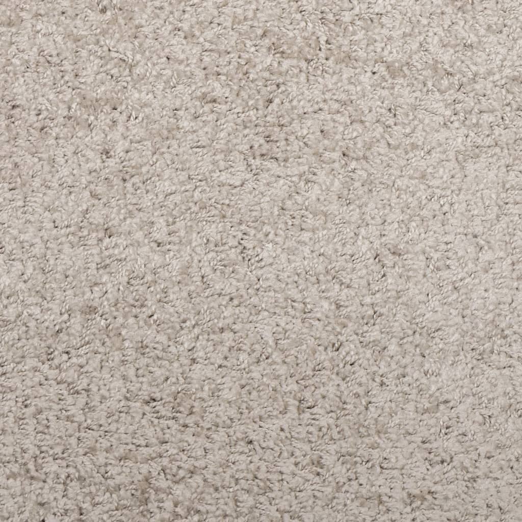 Tappeto Shaggy a Pelo Lungo Moderno Beige 80x150 cm 375207