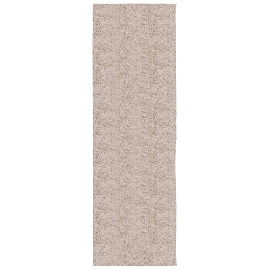 Tappeto Shaggy a Pelo Lungo Moderno Beige 80x250 cmcod mxl 87434