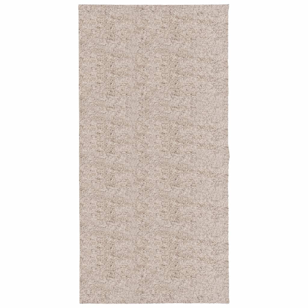 Tappeto Shaggy a Pelo Lungo Moderno Beige 100x200 cm 375210