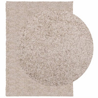 Tappeto Shaggy a Pelo Lungo Moderno Beige 120x170 cm 375212