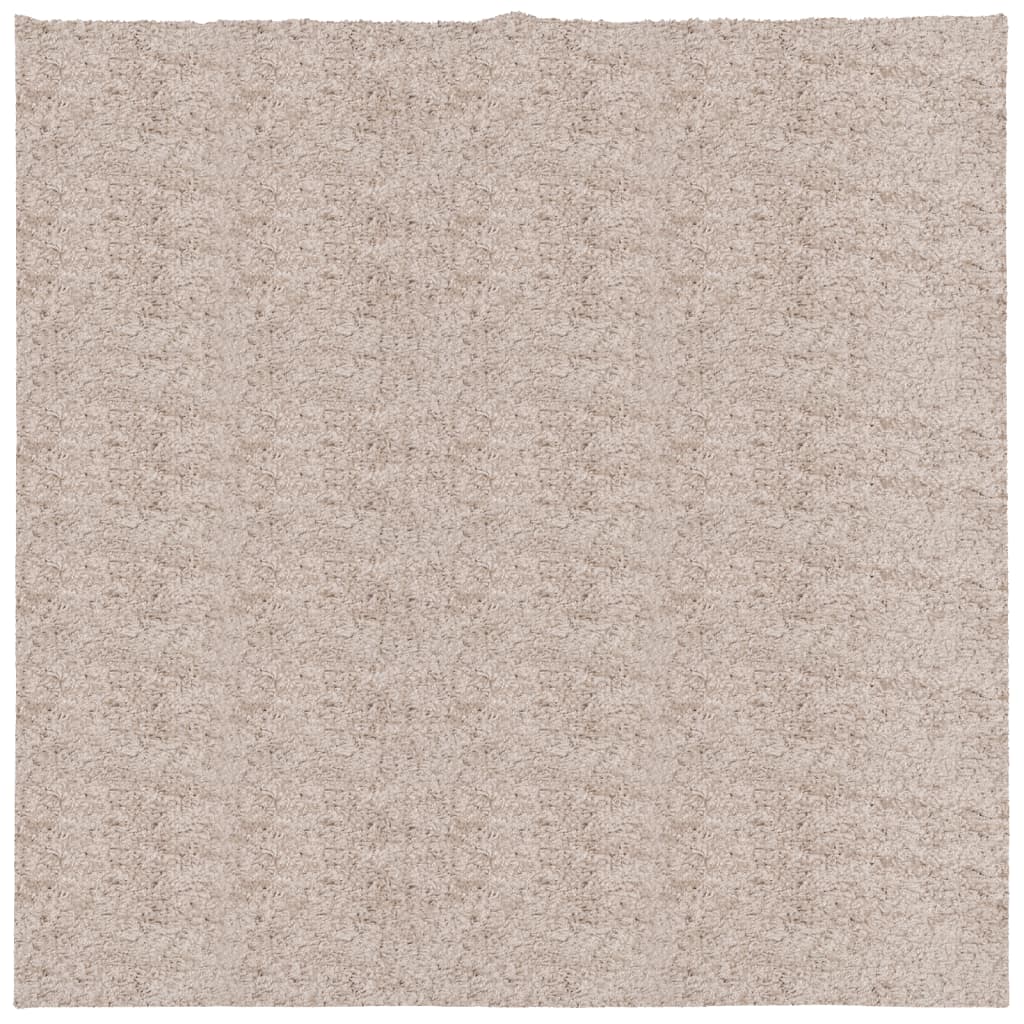 Tappeto Shaggy a Pelo Lungo Moderno Beige 160x160 cmcod mxl 91715