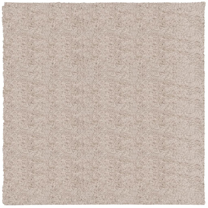 Tappeto Shaggy a Pelo Lungo Moderno Beige 200x200 cm 375216