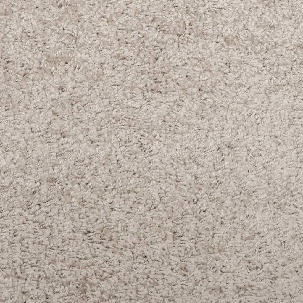 Tappeto Shaggy a Pelo Lungo Moderno Beige 200x200 cm 375216