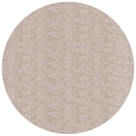 Tappeto Shaggy a Pelo Lungo Moderno Beige Ø 80 cmcod mxl 87436