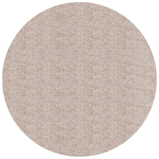 Tappeto Shaggy a Pelo Lungo Moderno Beige Ø 120 cmcod mxl 93214