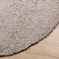 Tappeto Shaggy a Pelo Lungo Moderno Beige Ø 240 cm 375226