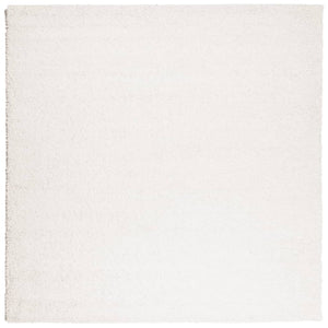 Tappeto Shaggy a Pelo Lungo Moderno Crema 120x120 cm 375233