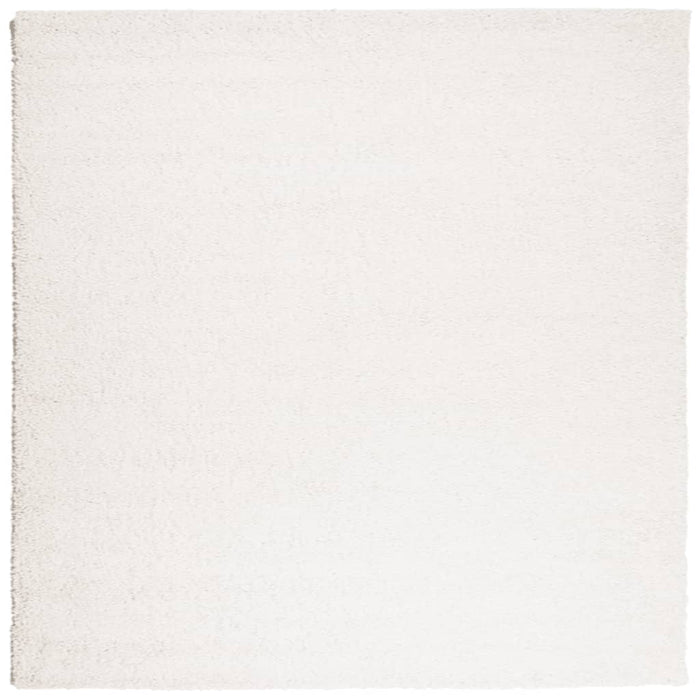 Tappeto Shaggy a Pelo Lungo Moderno Crema 120x120 cm 375233