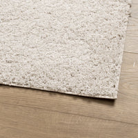 Tappeto Shaggy a Pelo Lungo Moderno Crema 120x120 cm 375233