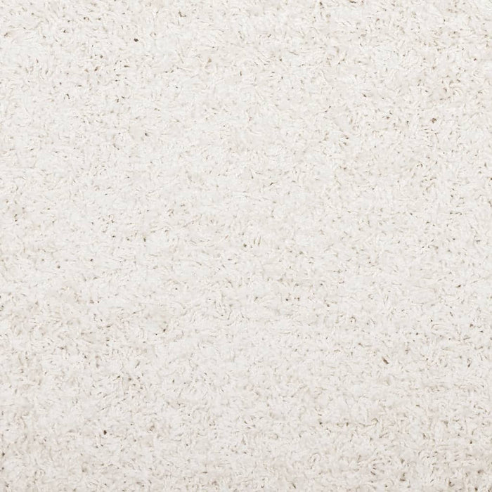 Tappeto Shaggy a Pelo Lungo Moderno Crema 120x120 cm 375233