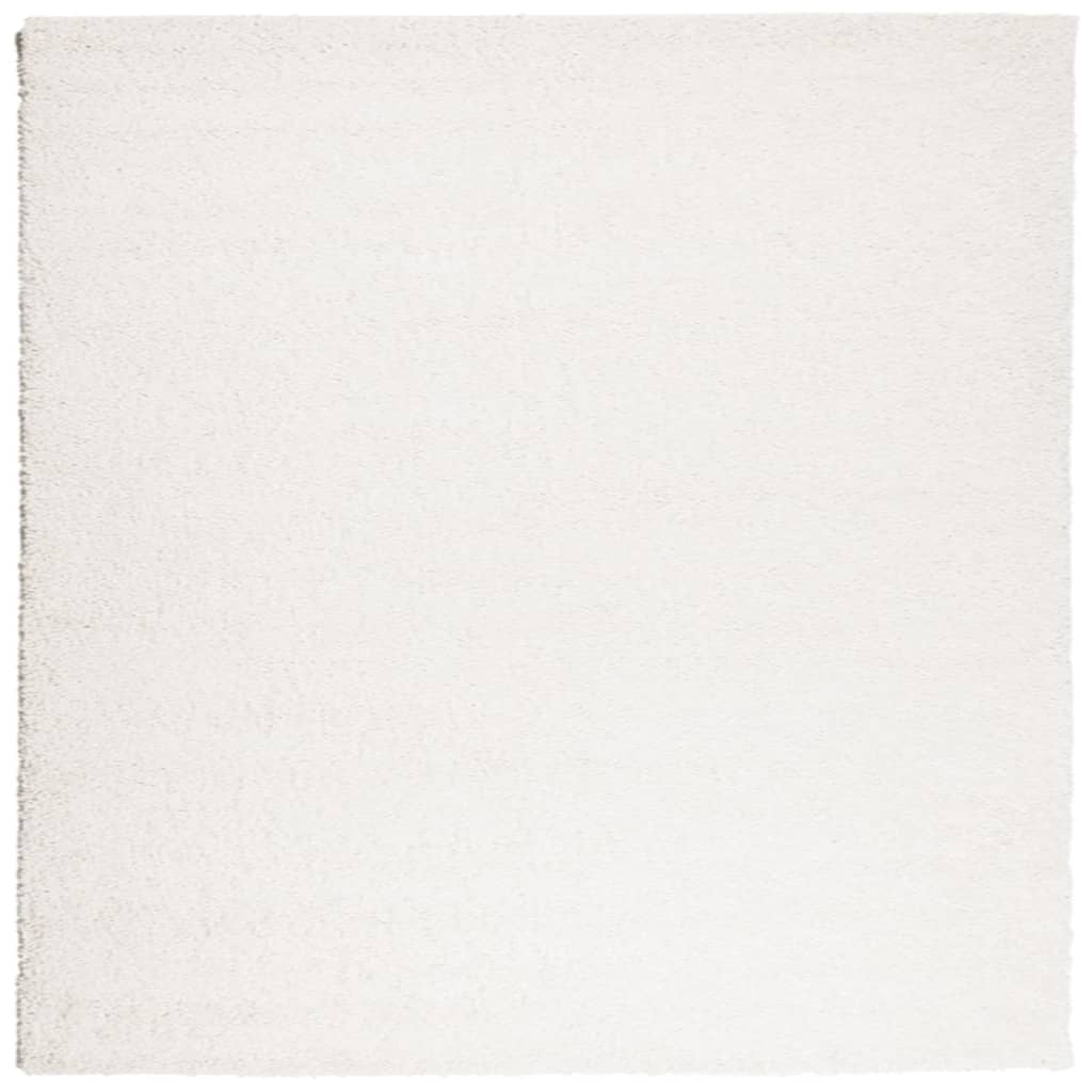 Tappeto Shaggy a Pelo Lungo Moderno Crema 200x200 cm 375238